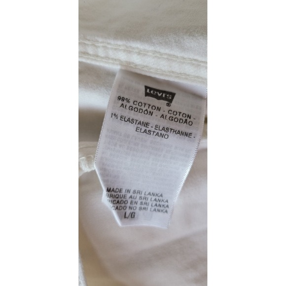 NWoT Levi's Women's Jacket Size L Casual White Cotton Denim - Picture 4 of 4